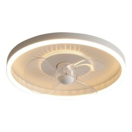 Ventilateur encastré moderne, rond, ultra fin, silencieux, invisible, à spectre complet, protection des yeux, intensité variable