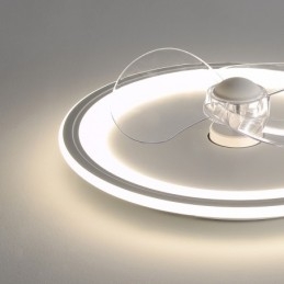 Ventilateur rond nordique ultra fin, silencieux, invisible, à intensité variable, encastré, spectre complet, protection des yeux