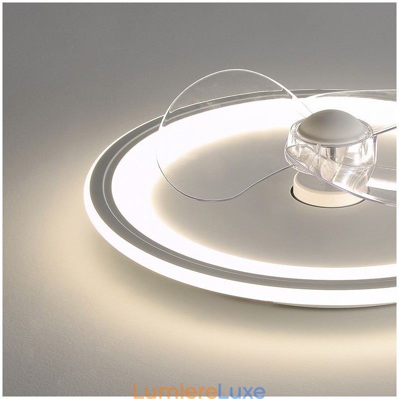 Ventilateur rond nordique ultra fin, silencieux, invisible, à intensité variable, encastré, spectre complet, protection des yeux