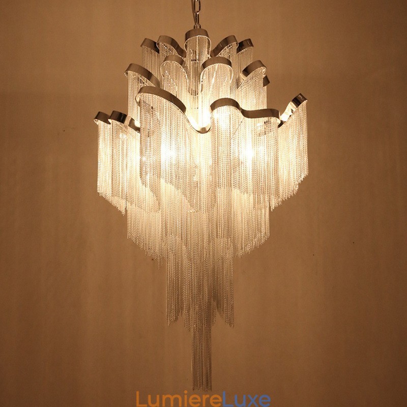Lustre design à pampilles extra large