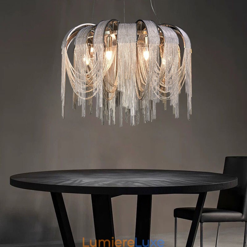 Lustre design à pampilles extra large