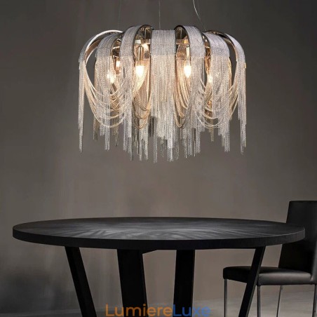 Lustre design à pampilles extra large Lustre design à pampilles extra large