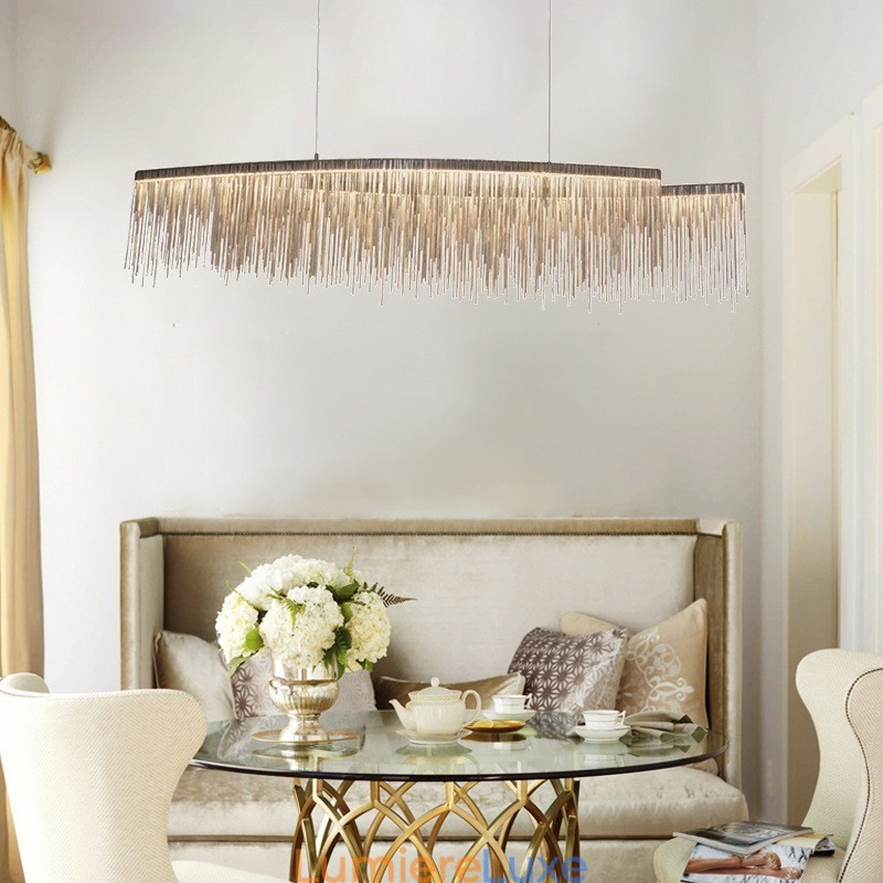 Plafonnier suspendu design extra large Tassels pour îlot