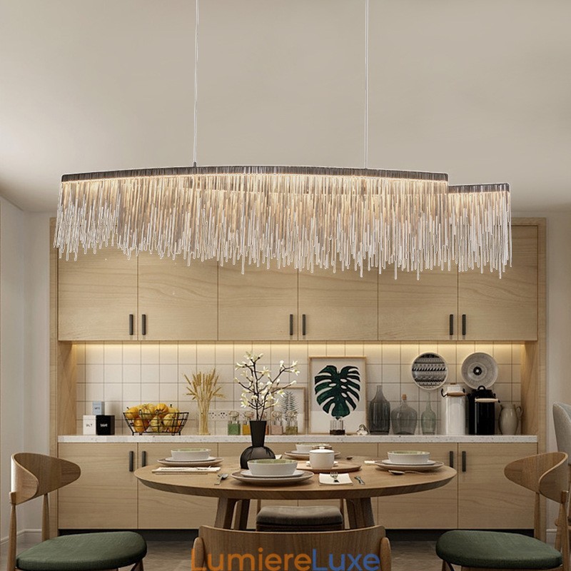 Plafonnier suspendu design extra large Tassels pour îlot