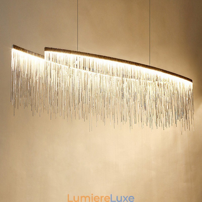 Plafonnier suspendu design extra large Tassels pour îlot