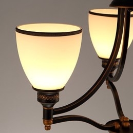 Plafonniers rétro minimalistes Plafonniers en verre de style européen Lampe