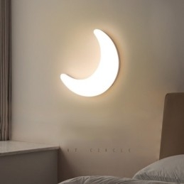 Appliques murales et plafonniers nordiques d'intérieur en forme de lune pour chambre d'enfant, 20 W