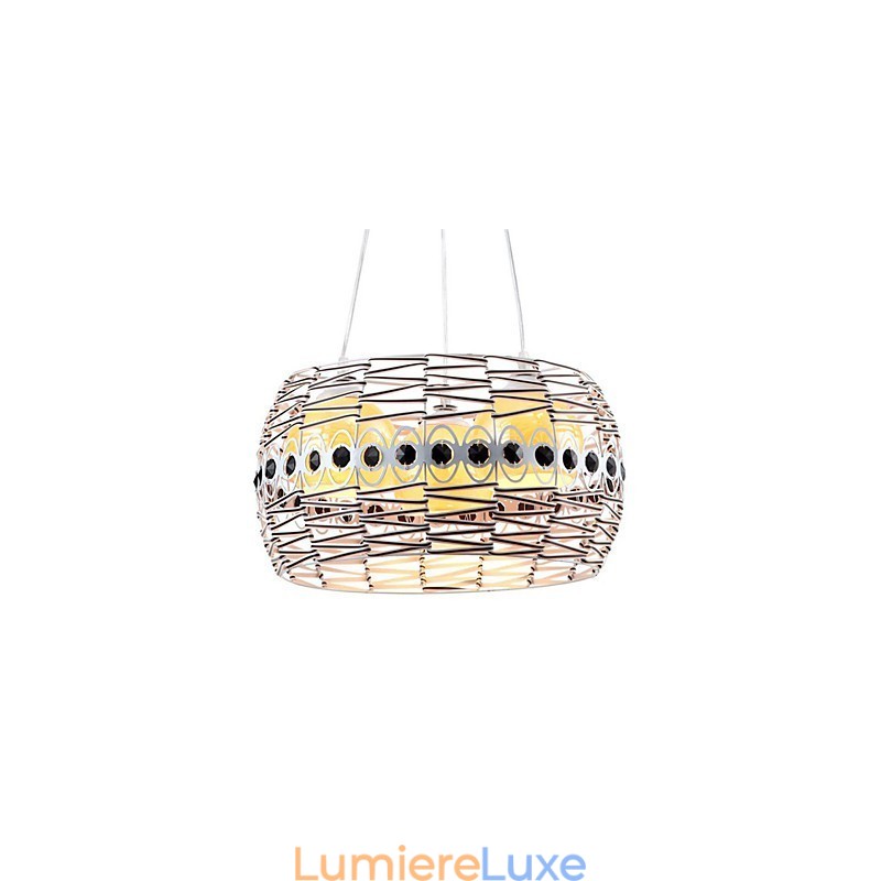 Lampe suspendue en rotin tissée à la main