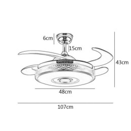 Ventilateur de plafond à onduleur électrolytique moderne