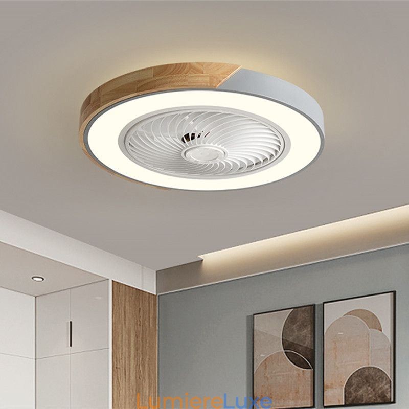 Ventilateur de plafond intelligent avec lumières, télécommande, lampe décorative