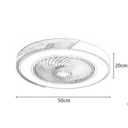 Ventilateur de plafond intelligent avec lumières, télécommande, lampe décorative