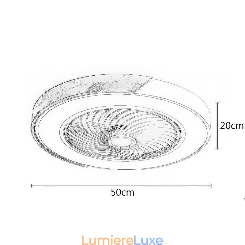 Ventilateur de plafond intelligent avec lumières, télécommande, lampe décorative