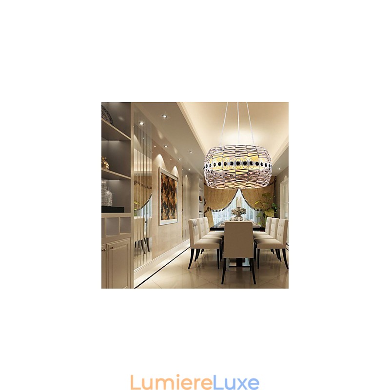 Lampe suspendue en rotin tissée à la main