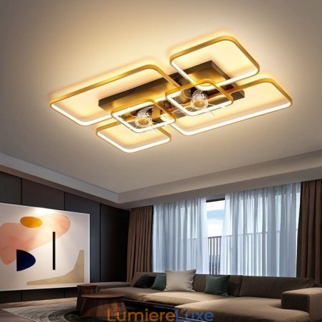 Ventilateur de plafond avec lumières décoratives, lampe en acrylique Ventilateur de plafond avec lumières décoratives, lampe en acrylique