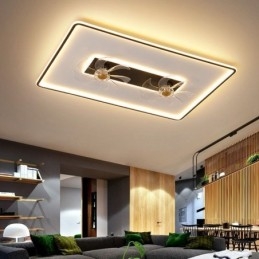 Ventilateur de plafond avec lumières décoratives, lampe en acrylique