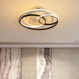 Plafonniers modernes, anneaux circulaires, ventilateur de plafond design