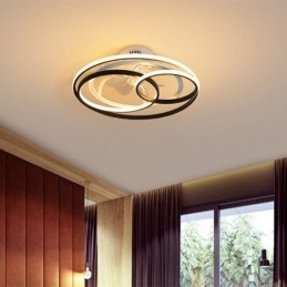 Plafonniers modernes, anneaux circulaires, ventilateur de plafond design