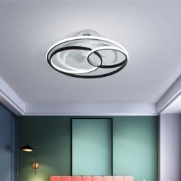 Plafonniers modernes, anneaux circulaires, ventilateur de plafond design