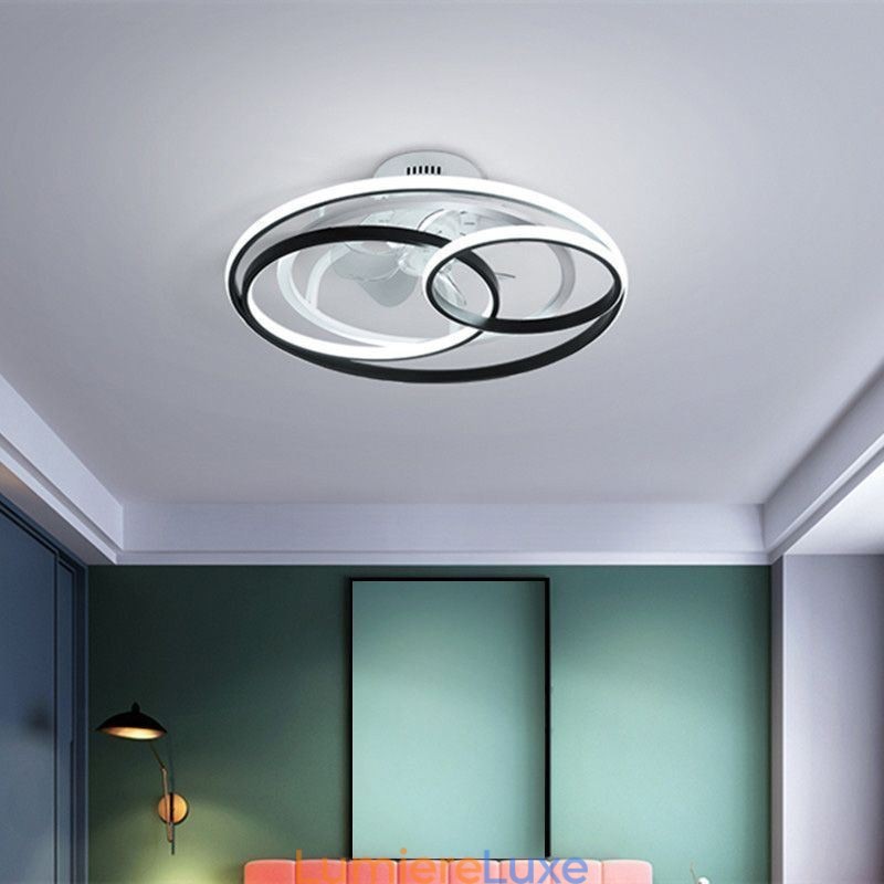 Plafonniers modernes, anneaux circulaires, ventilateur de plafond design