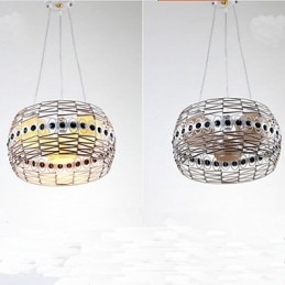 Lampe suspendue en rotin tissée à la main