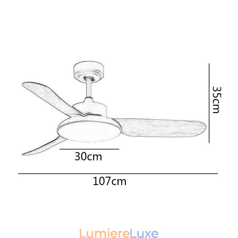 Lampe de ventilateur à onduleur Lampe de ventilateur de plafond minimaliste moderne