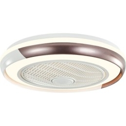 Plafonnier rond en acrylique avec ventilateur et télécommande