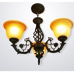 Lustre vintage en fer forgé