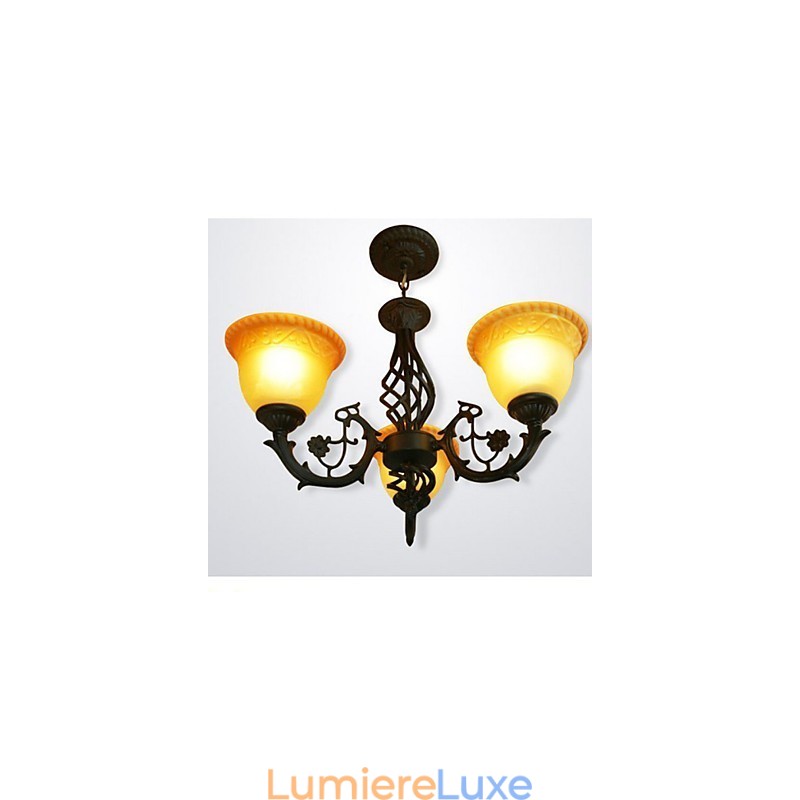 Lustre vintage en fer forgé