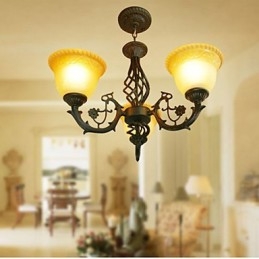 Lustre vintage en fer forgé