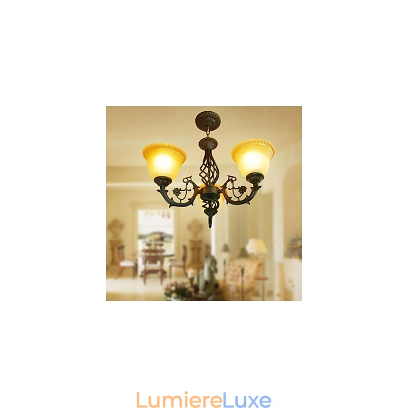 Lustre vintage en fer forgé
