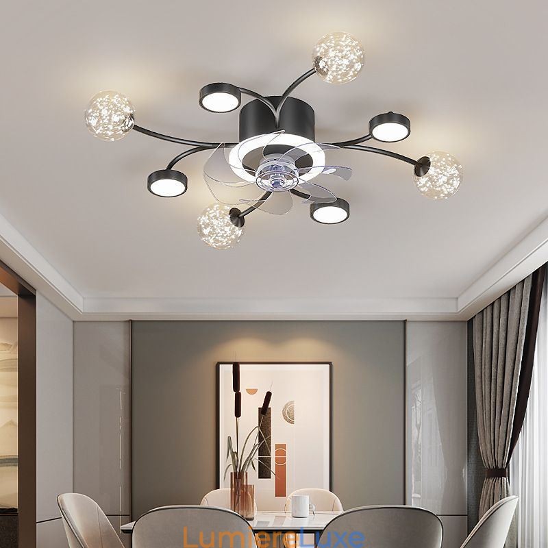Plafonnier créatif en forme de ventilateur
