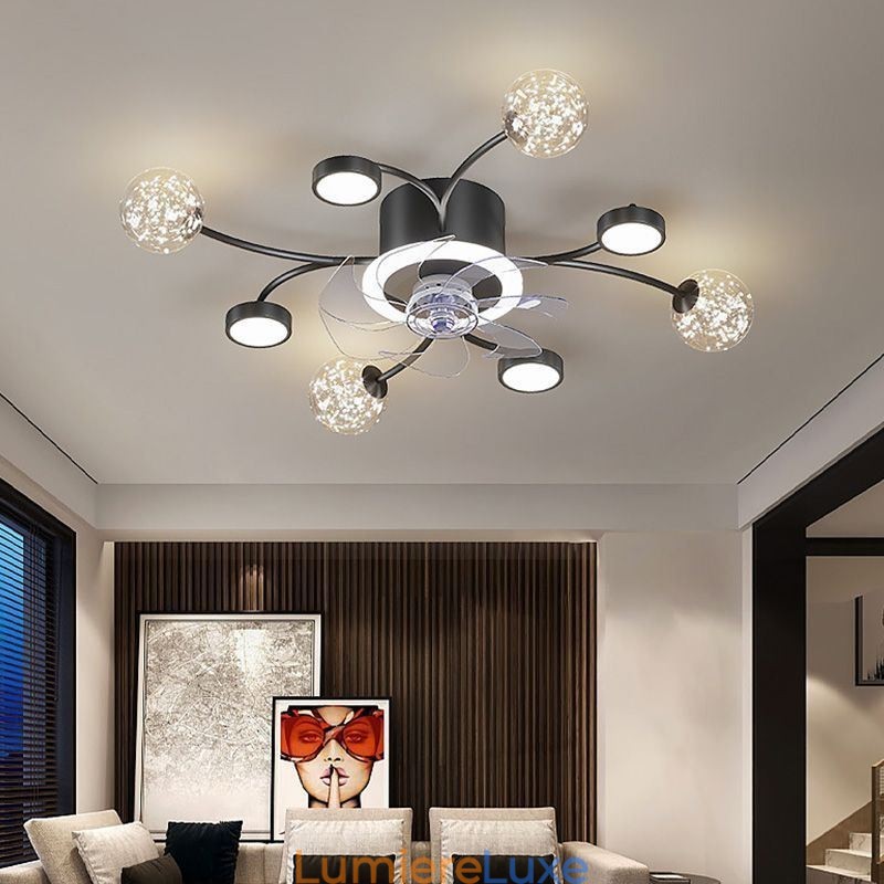 Plafonnier créatif en forme de ventilateur