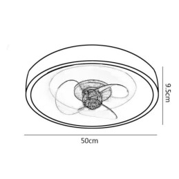 Ventilateur de plafond à onduleur moderne avec télécommande