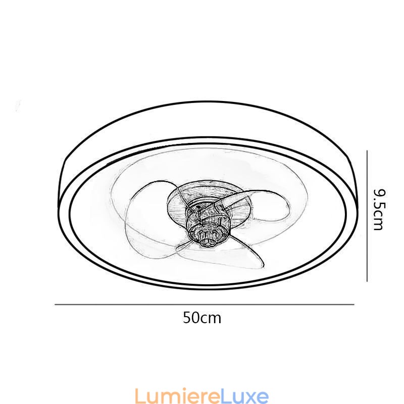 Ventilateur de plafond à onduleur moderne avec télécommande