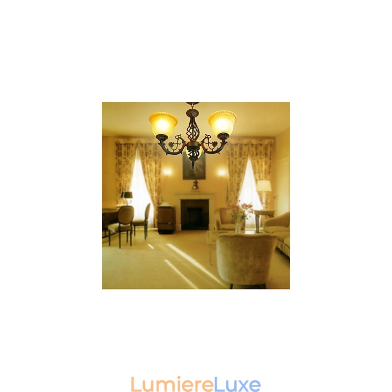 Lustre vintage en fer forgé