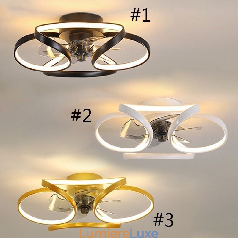 Ventilateur de plafond unique et lumineux Ventilateur de plafond moderne avec lumières