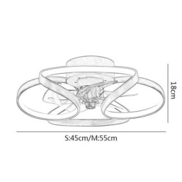 Ventilateur de plafond unique et lumineux Ventilateur de plafond moderne avec lumières
