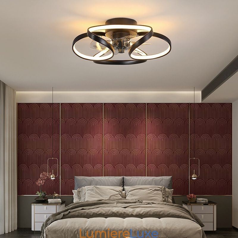 Ventilateur de plafond unique et lumineux Ventilateur de plafond moderne avec lumières