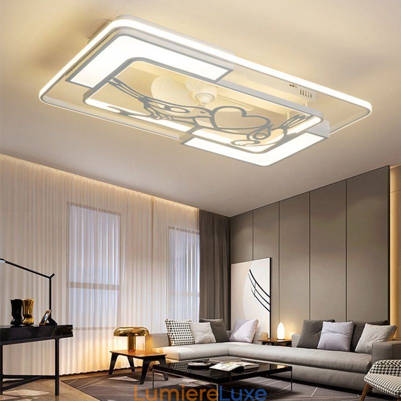 Luminaires de ventilateur de plafond rectangulaires modernes