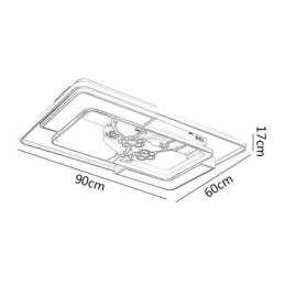 Luminaires de ventilateur de plafond rectangulaires modernes