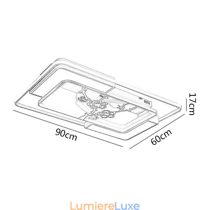 Luminaires de ventilateur de plafond rectangulaires modernes
