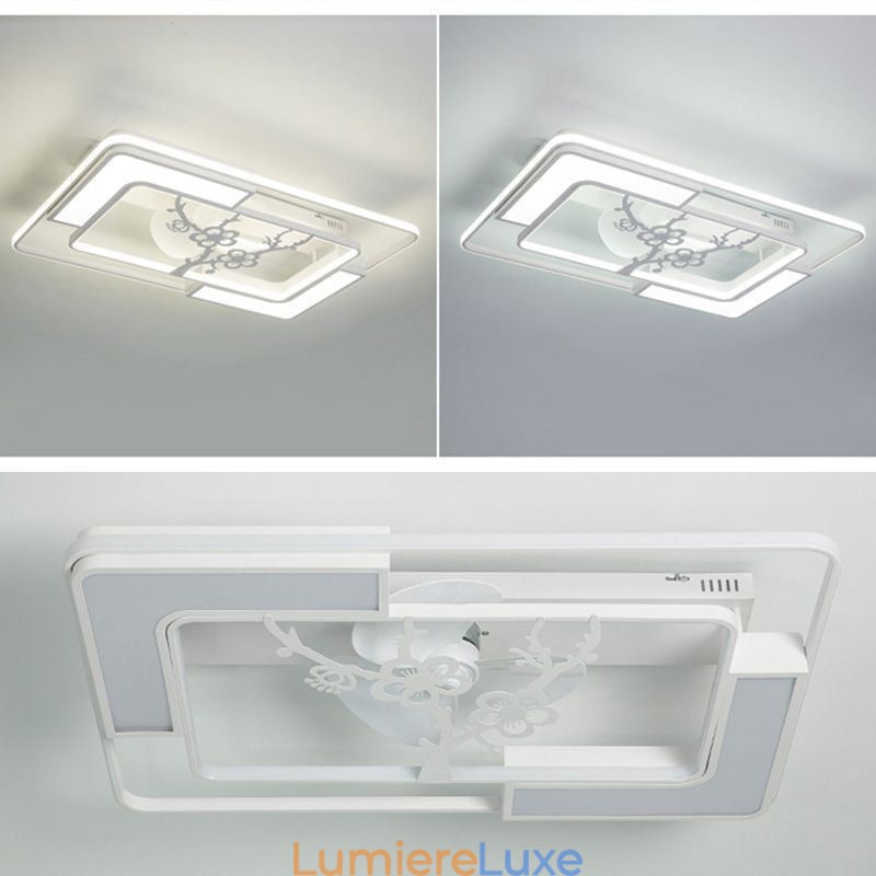 Luminaires de ventilateur de plafond rectangulaires modernes