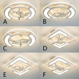 Ventilateurs de plafond de style européen avec lumière