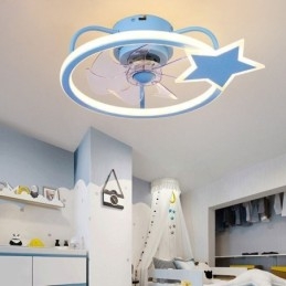 Ventilateur de plafond de dessin animé, lampe de plafond créative pour enfants