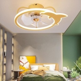 Ventilateur de plafond de dessin animé, lampe de plafond créative pour enfants