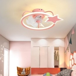 Ventilateur de plafond de dessin animé, lampe de plafond créative pour enfants