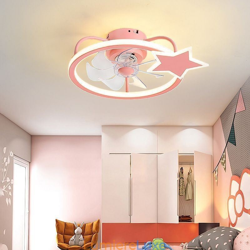 Ventilateur de plafond de dessin animé, lampe de plafond créative pour enfants