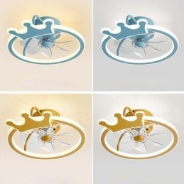 Ventilateur de plafond de dessin animé, lampe de plafond créative pour enfants