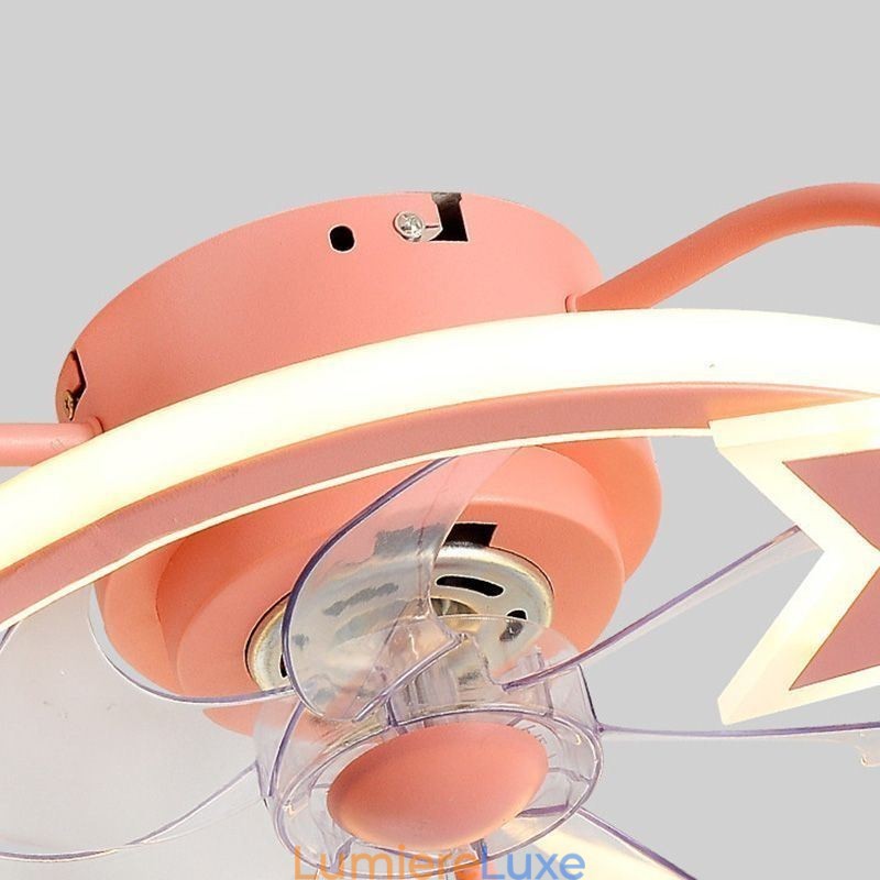 Ventilateur de plafond de dessin animé, lampe de plafond créative pour enfants