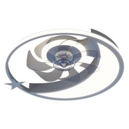 Plafonnier créatif avec ventilateur de plafond en forme de lune